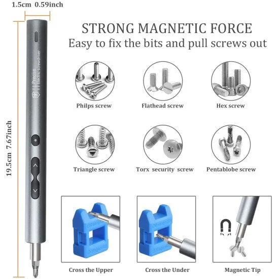 28-in-1 Rechargeable Cordless Electric Mini Screwdriver Set