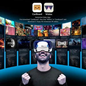 3D VR  Smart Glasses Helmet with Controllers