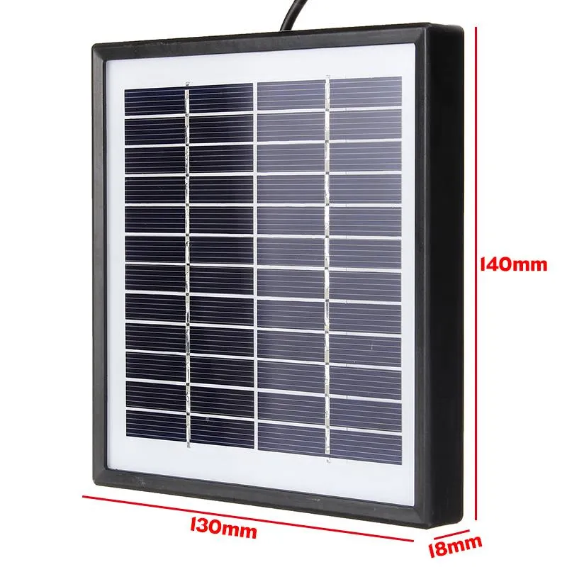 5W 12V Solar Panel Outdoor 3 Meter Cable Portable Solar Charger Pane Climbing Fast Charger Polysilicon Tablet Solar Generator