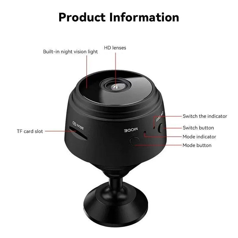 A9 WiFi Mini Camera HD 1080p Wireless Video Recorder