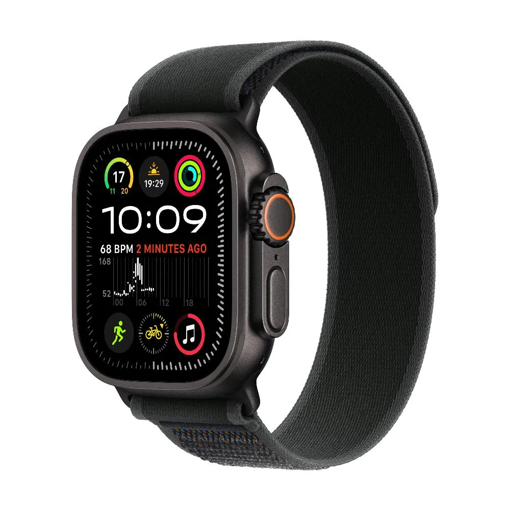 Apple Watch Ultra 2 GPS   Cellular 49MM Black Titanium Case with Black Trail Loop - M/L | MX4V3QA/A