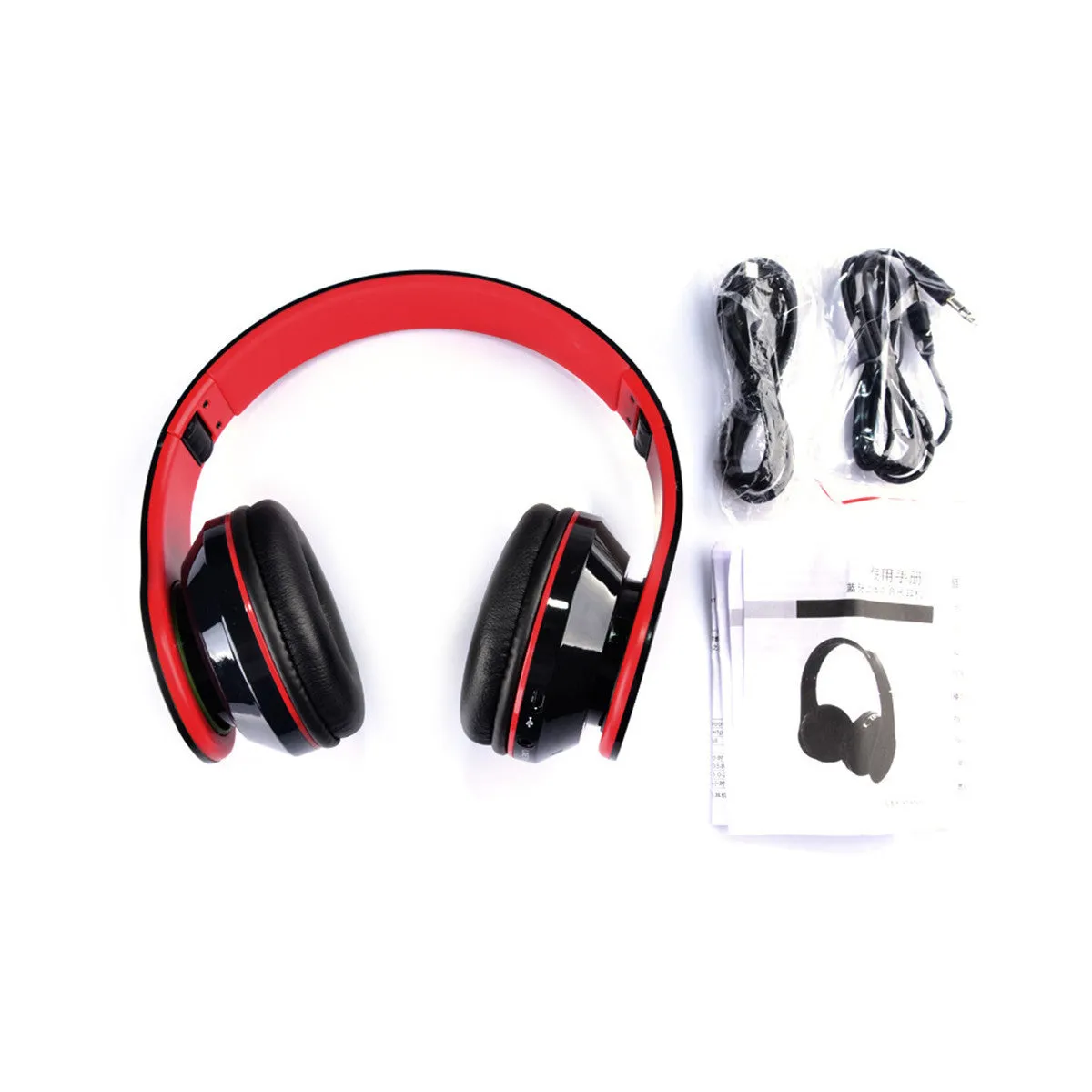 COOL Foldable Wireless Bluetooth Stereo Headphone Headset Mic FM TF Slot for iPhone iPad Smartphone