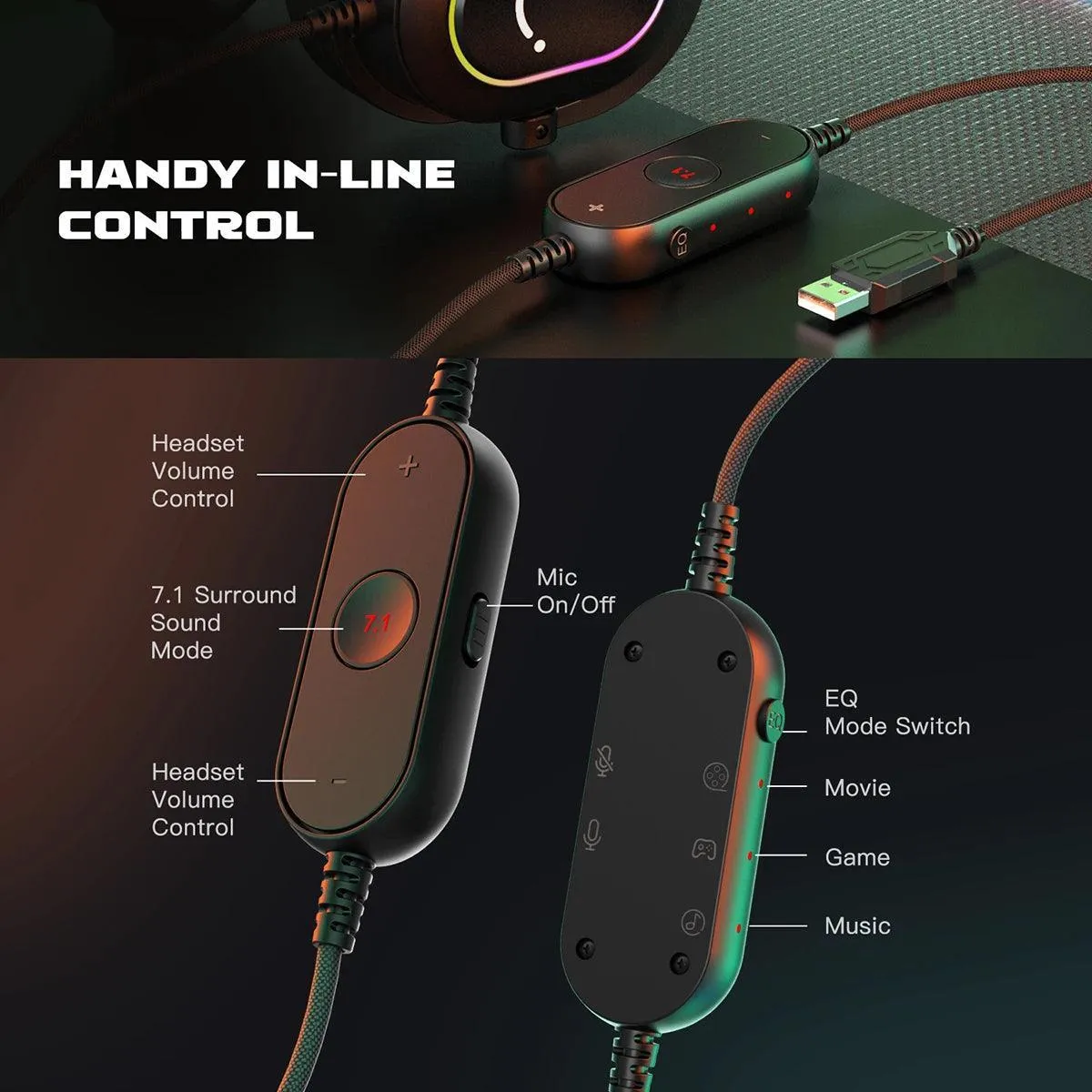 Fifine RGB Gaming Headset: Immersive Sound & Stylish Lighting