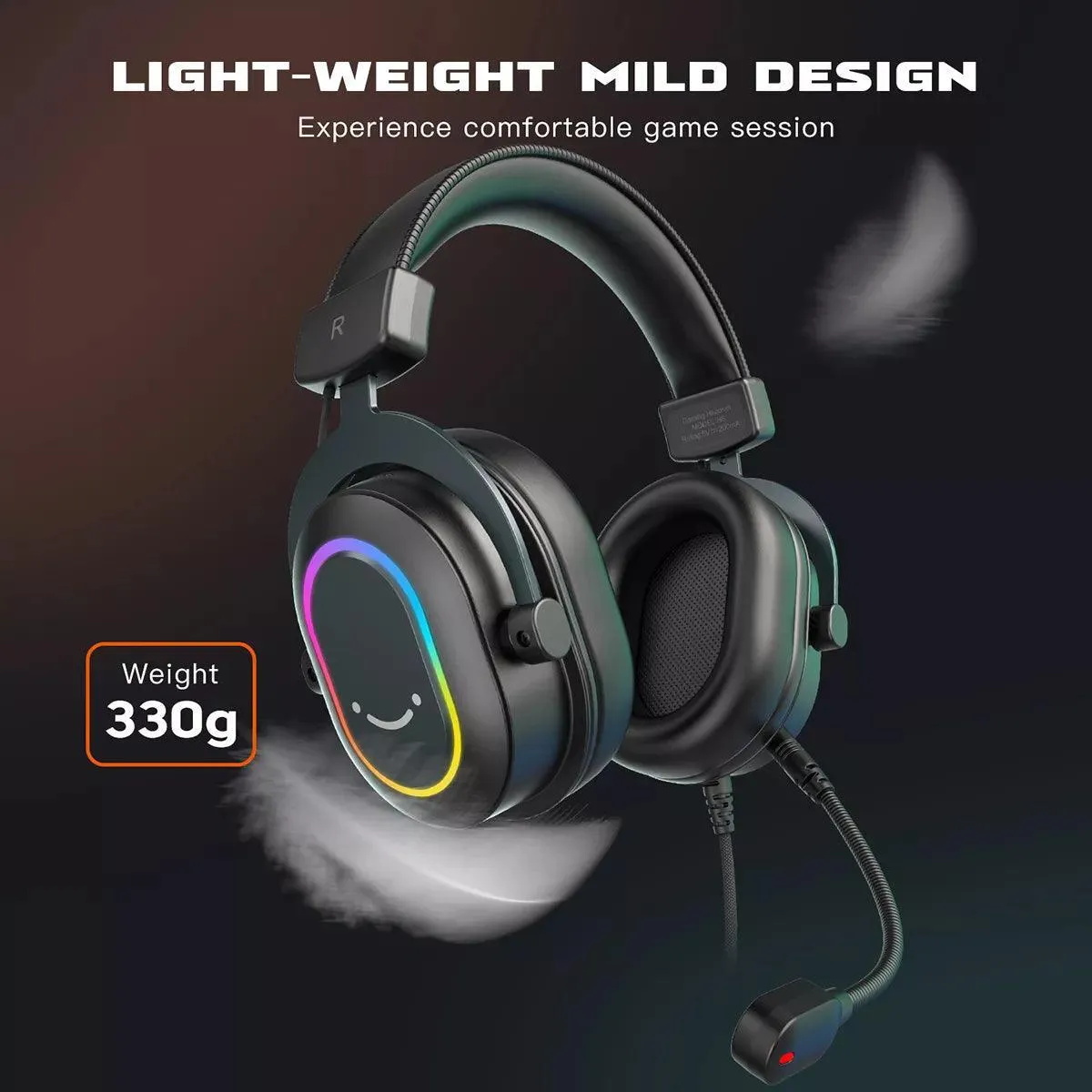 Fifine RGB Gaming Headset: Immersive Sound & Stylish Lighting