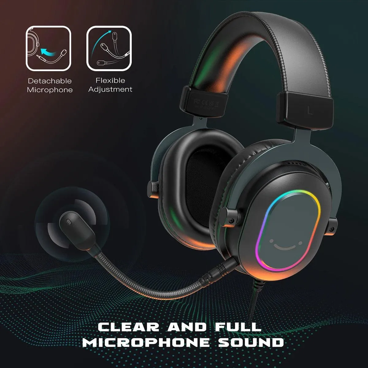 Fifine RGB Gaming Headset: Immersive Sound & Stylish Lighting