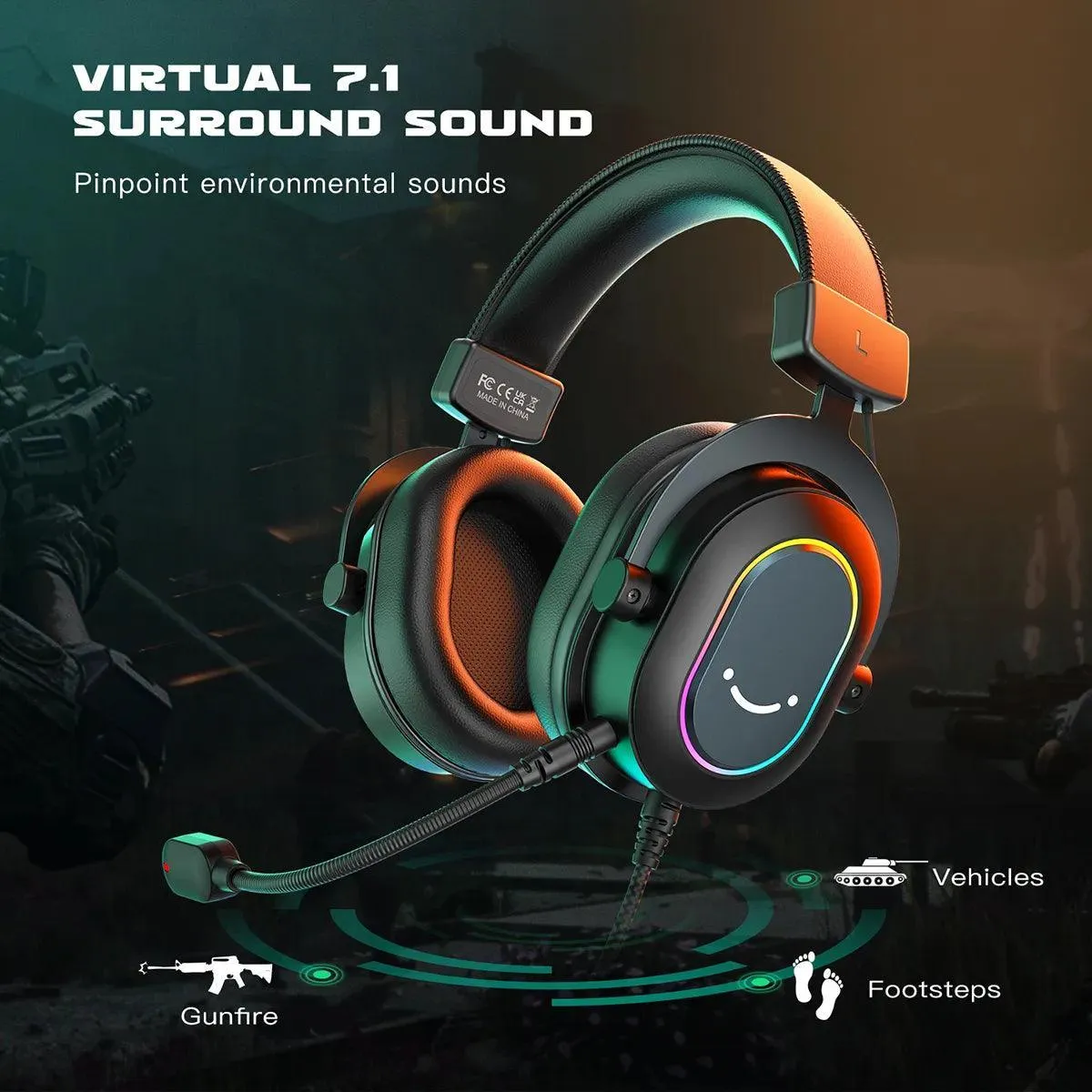 Fifine RGB Gaming Headset: Immersive Sound & Stylish Lighting