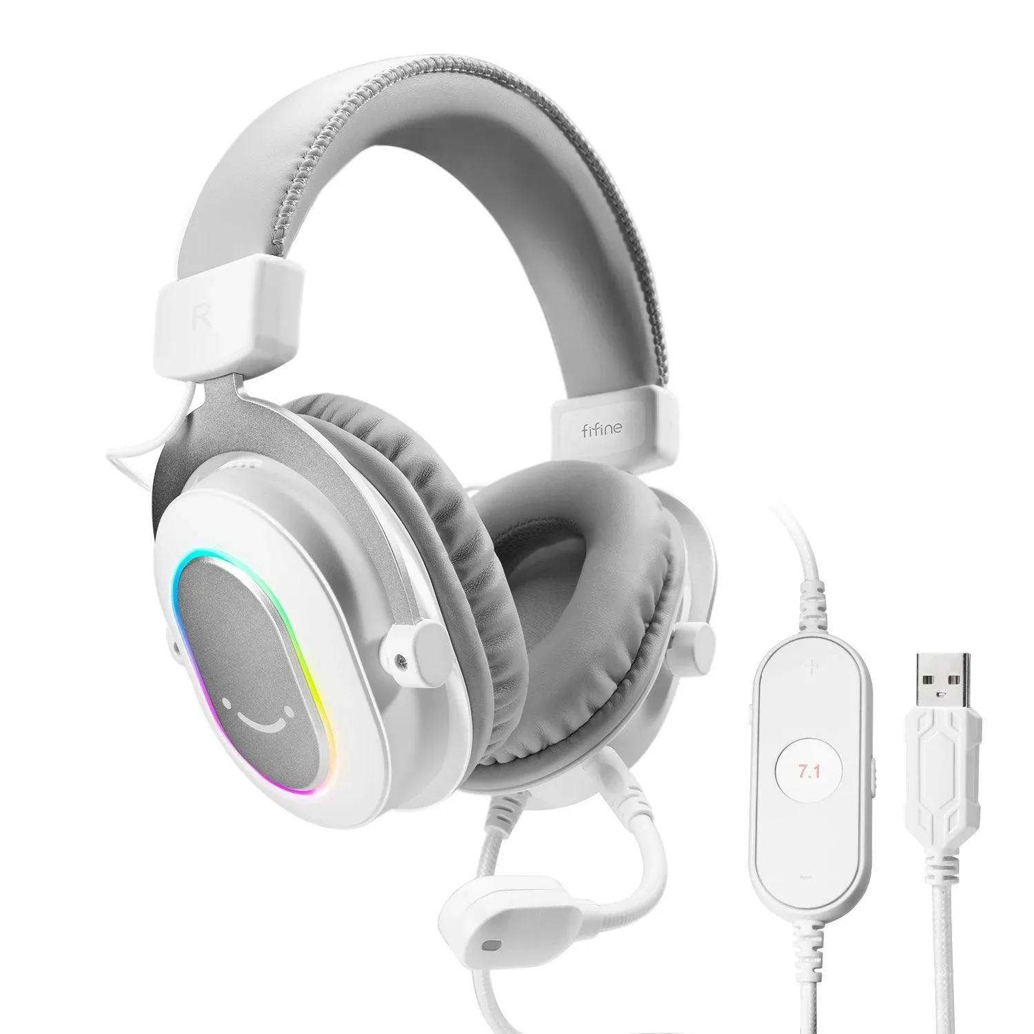 Fifine RGB Gaming Headset: Immersive Sound & Stylish Lighting