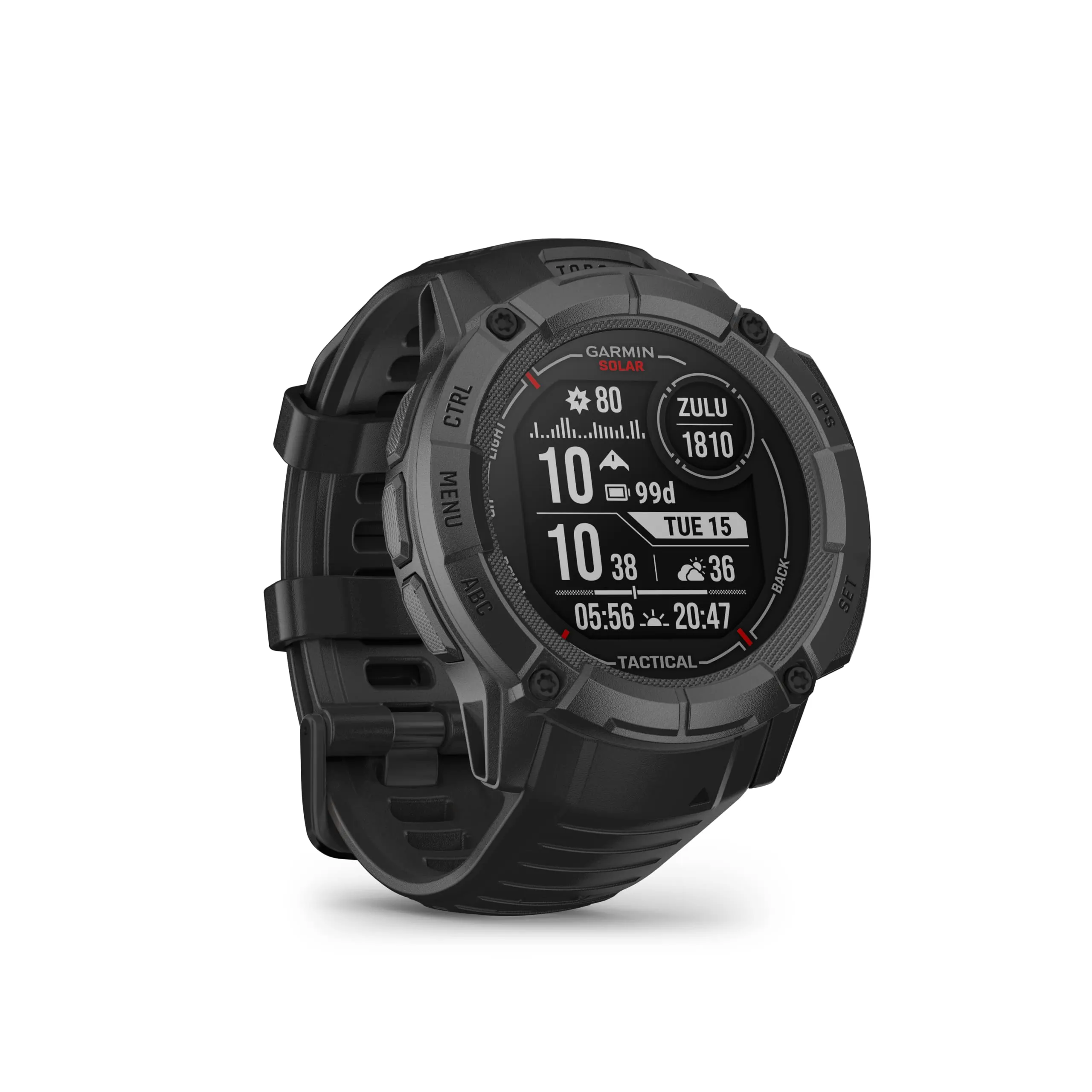 Garmin Instinct 2X Solar - Tactical Edition, Rugged GPS Smartwatch, (Black)