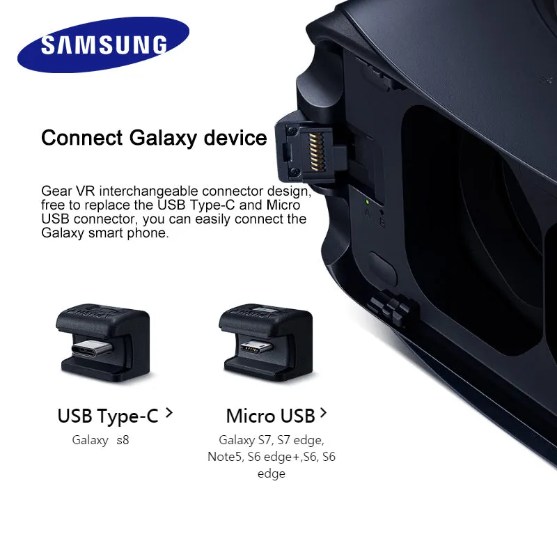 Gear VR 4.0 3D Glasses Gyro Sensor Virtual Reality Headset for Samsung Galaxy S8 S8  Note7 Note5 S6 S6 S7 with controll