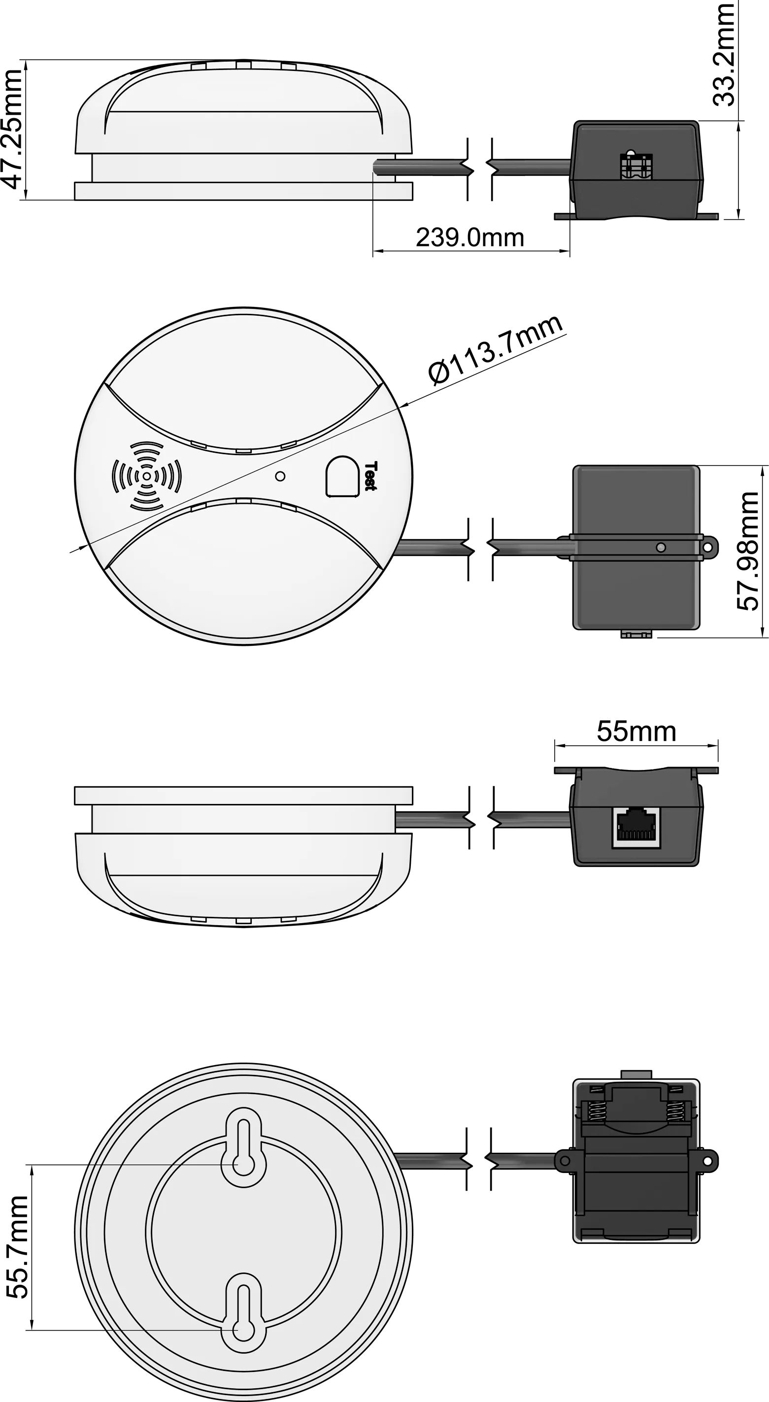 IP Smoke Detector Sensor