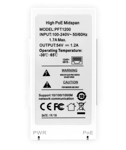 MACINJ60 | 60W High PoE Midspan Single Port PoE injector