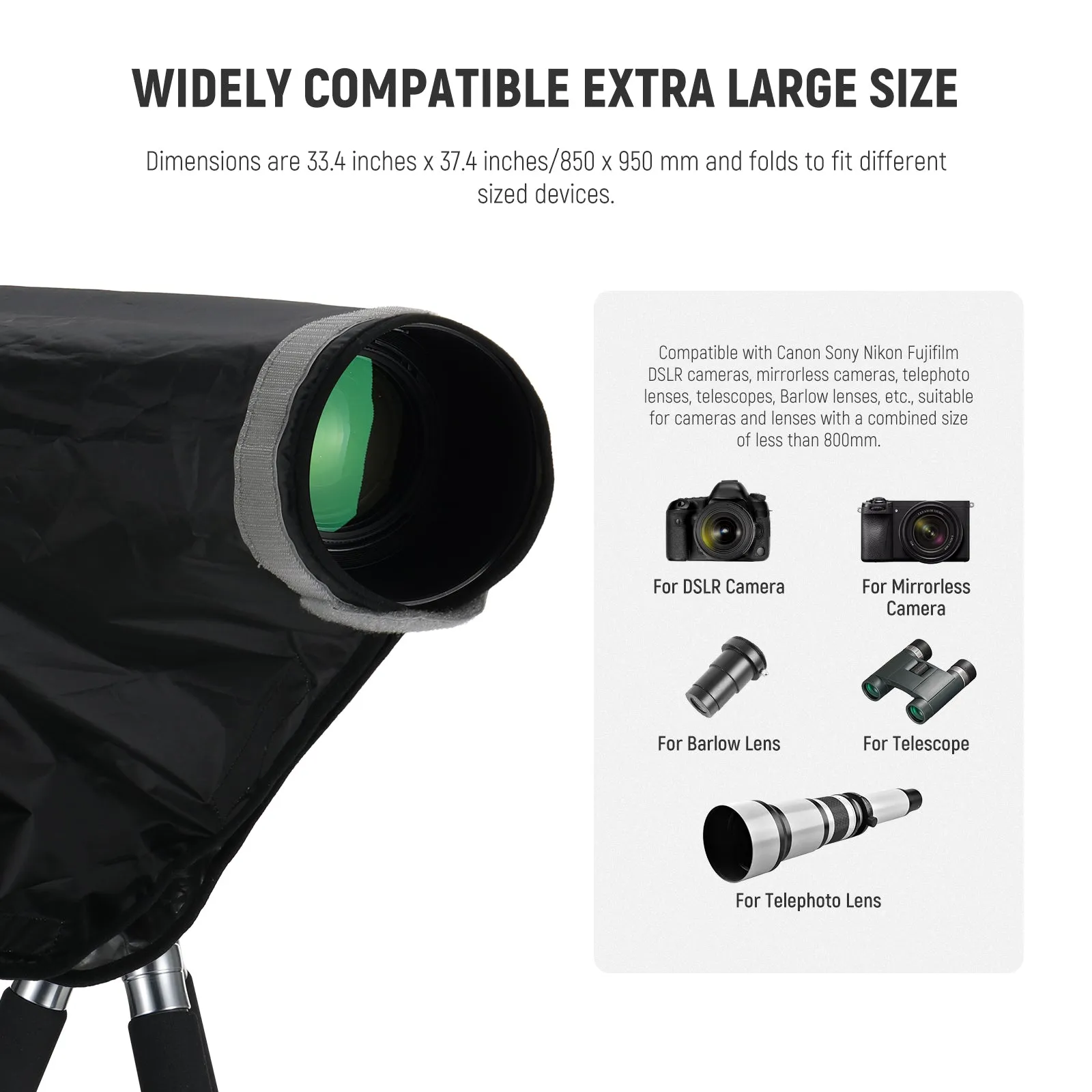 NEEWER PB017 / PB018 2 in 1 Camera Rain Cover & Reflector