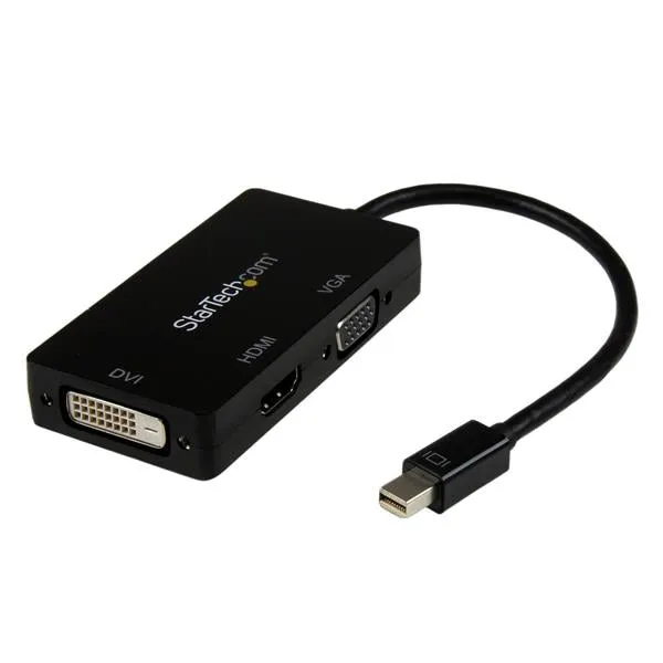 Startech.Com 3 In 1 Mini Displayport Adapter - 1080P - Mini Dp / Thunderbolt To Hdmi / Vga / Dvi Splitter For Your Monit