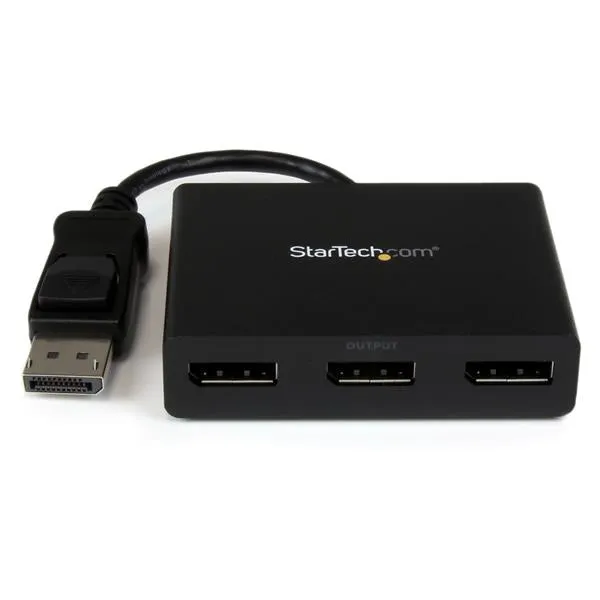 Startech.Com 3 Port Displayport Mst Hub - 4K 30Hz - Displayport To Displayport Multi Monitor Splitter For 3 Dp Monitor S