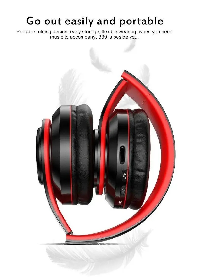 Super Bass Wireless Bluetooth Headphones Foldable Stereo Earphones