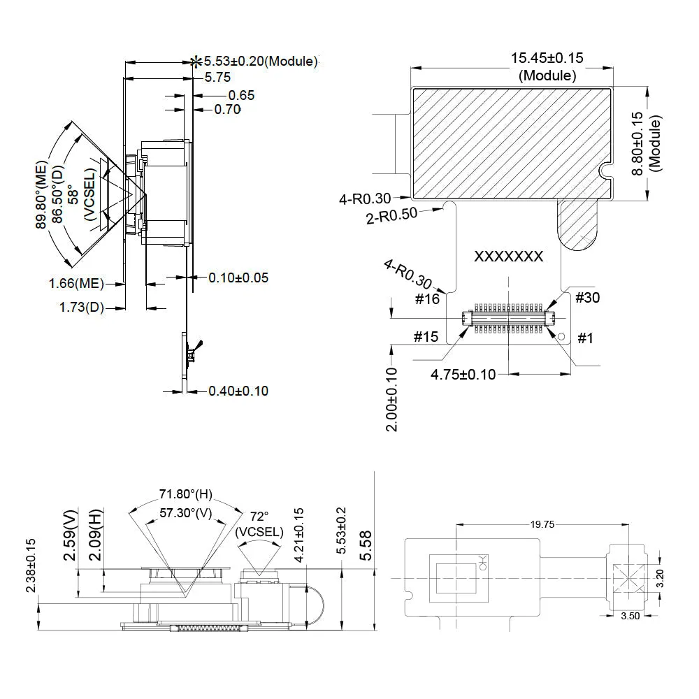 Synexens 3D camera of ToF sensor Soild-state Lidar-CS20 MIPI Module