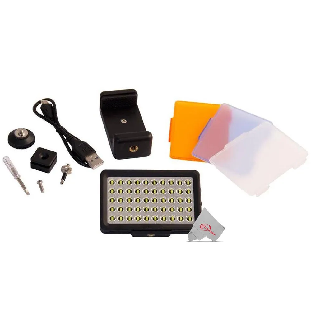 Vivitar Super Powerful Smartphone 50 LED Video Light for Podcasting Vlogging and Videoconferencing