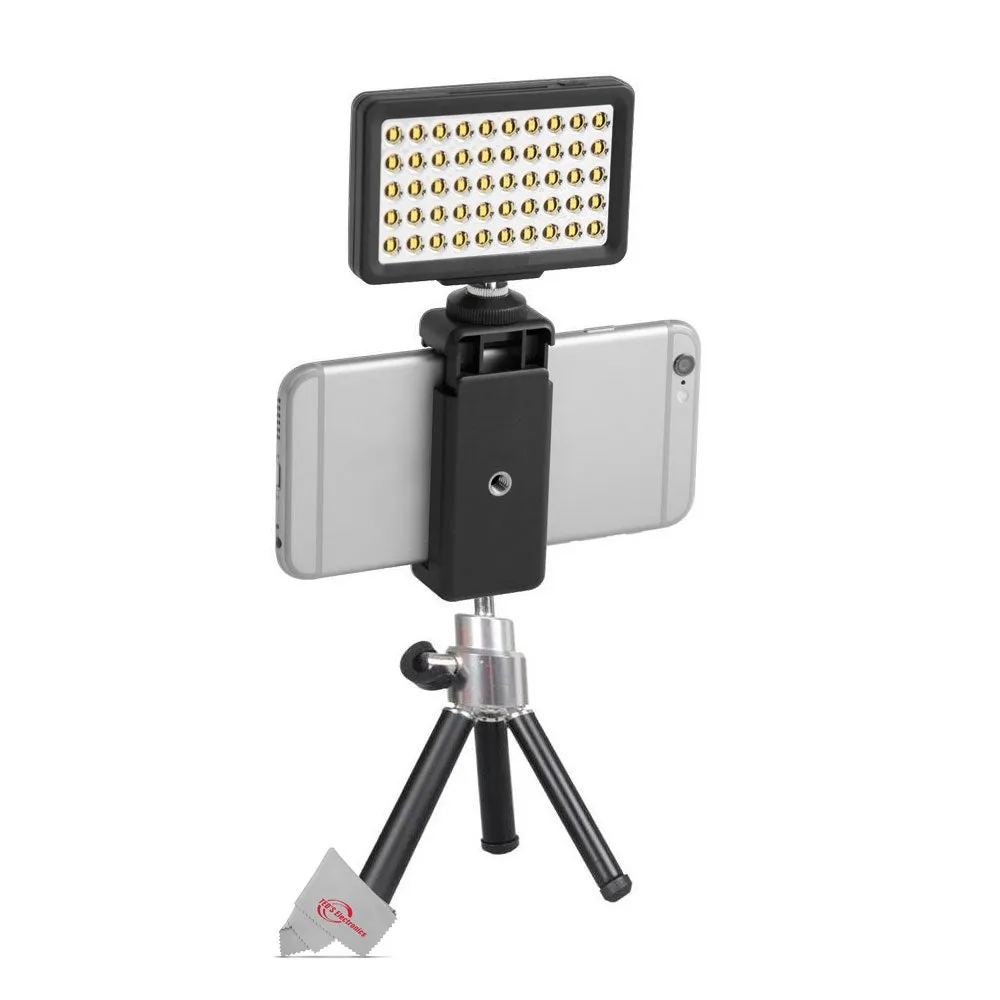 Vivitar Super Powerful Smartphone 50 LED Video Light for Podcasting Vlogging and Videoconferencing