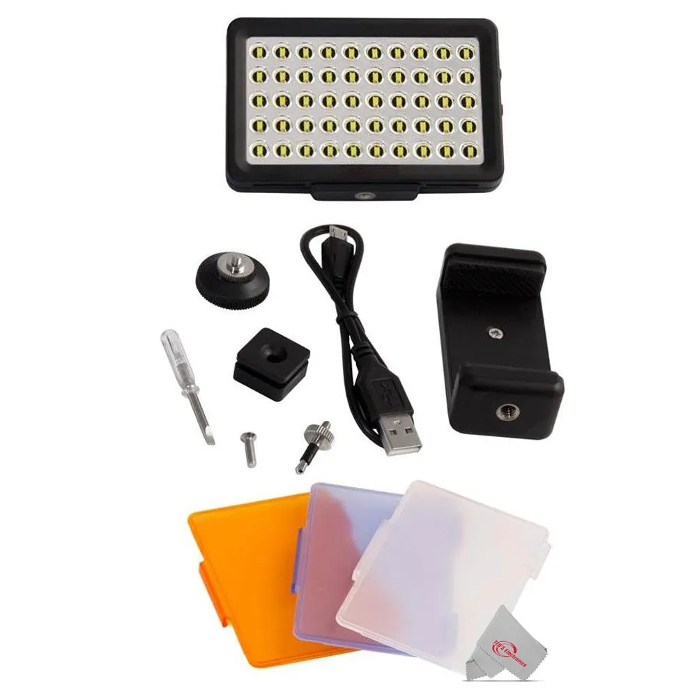 Vivitar Super Powerful Smartphone 50 LED Video Light for Podcasting Vlogging and Videoconferencing