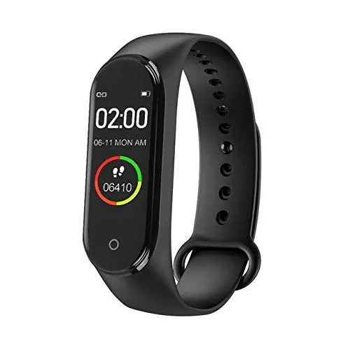 WELROCK M4 Bluetooth Smart Band OLED Touch Display Activity Tracker Fitness Band Waterproof & Sweatproof Long Battery Life Suitable for All Android & iOS Devices Code - (M4 Band_49, Black)