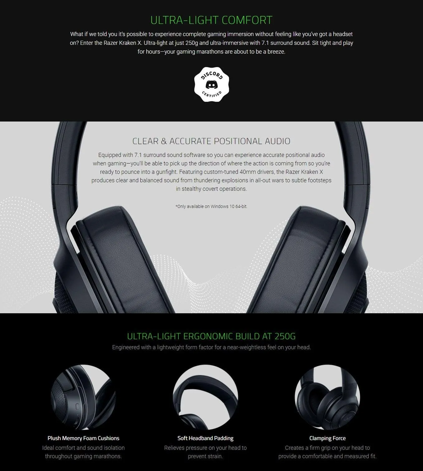 Wired Gaming Headset 7.1 Surround  Ultra-Light Ergonomic Headphone